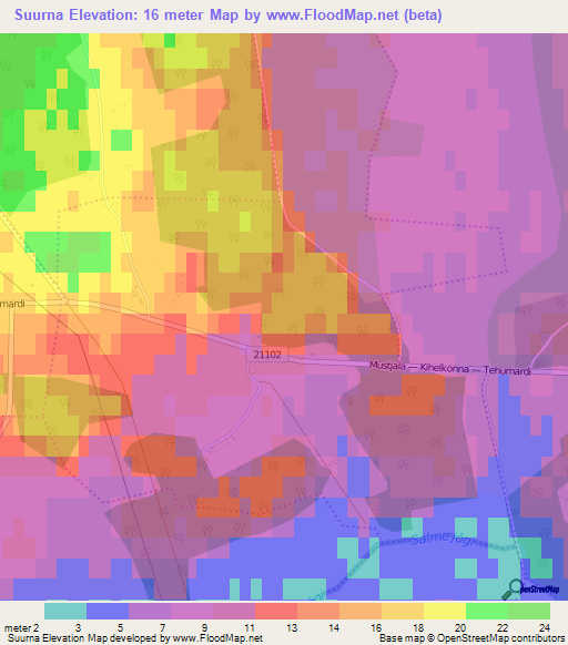 Suurna,Estonia Elevation Map