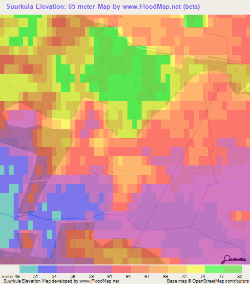 Suurkula,Estonia Elevation Map