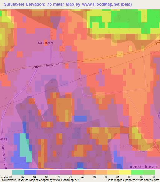 Sulustvere,Estonia Elevation Map