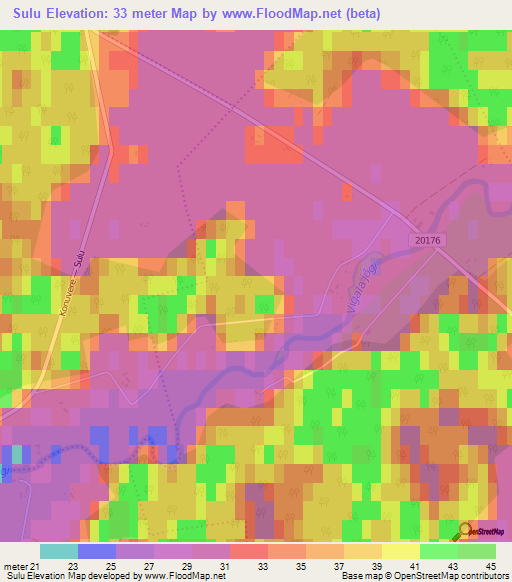 Sulu,Estonia Elevation Map