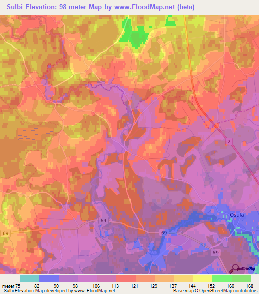 Sulbi,Estonia Elevation Map