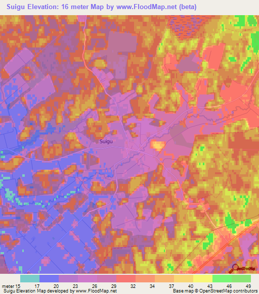 Suigu,Estonia Elevation Map