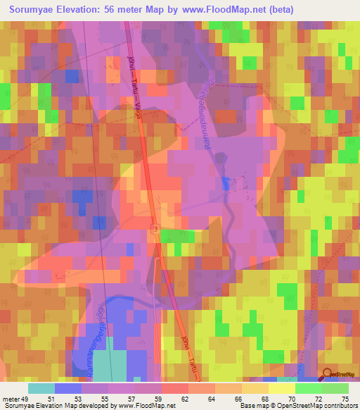 Sorumyae,Estonia Elevation Map