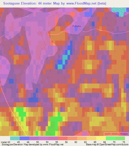 Sootaguse,Estonia Elevation Map