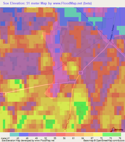 Soe,Estonia Elevation Map