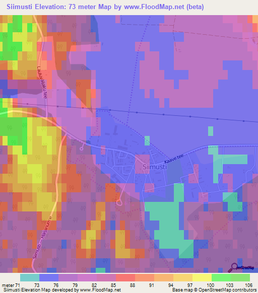 Siimusti,Estonia Elevation Map