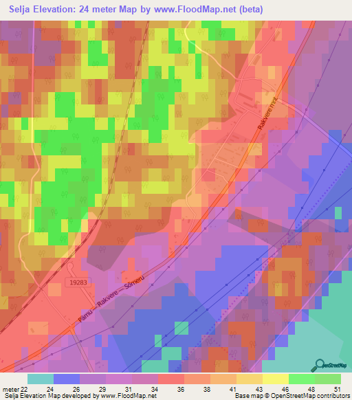 Selja,Estonia Elevation Map