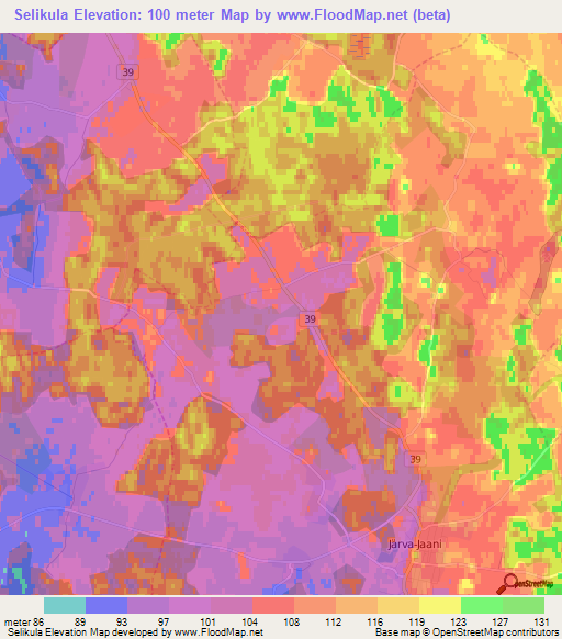 Selikula,Estonia Elevation Map