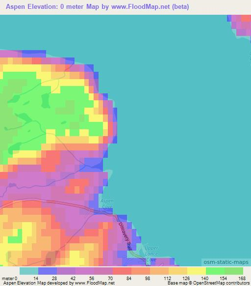 Aspen,Canada Elevation Map