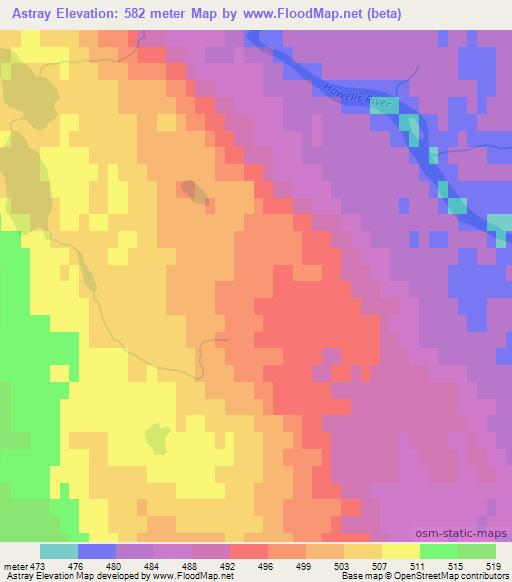 Astray,Canada Elevation Map