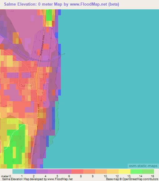 Salme,Estonia Elevation Map