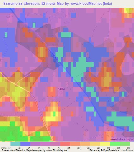 Saaremoisa,Estonia Elevation Map