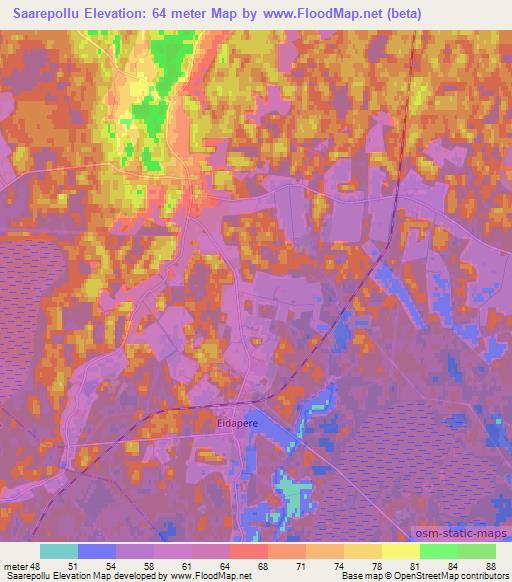 Saarepollu,Estonia Elevation Map