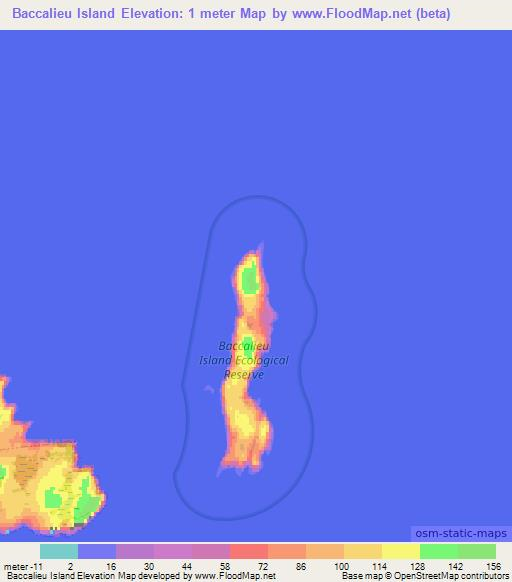 Baccalieu Island,Canada Elevation Map