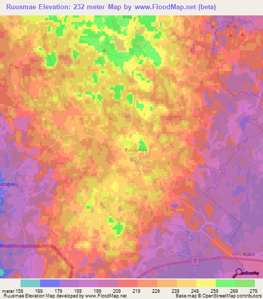 Ruusmae,Estonia Elevation Map