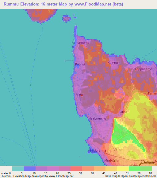 Rummu,Estonia Elevation Map