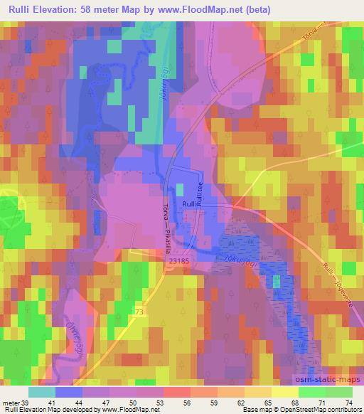 Rulli,Estonia Elevation Map