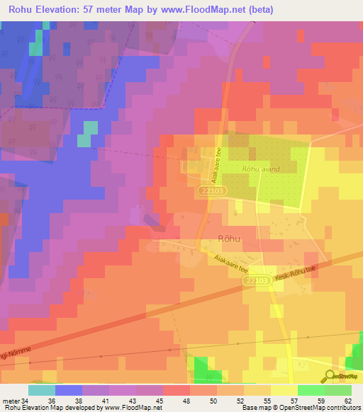 Rohu,Estonia Elevation Map