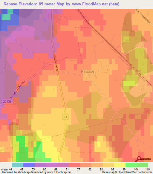 Rebase,Estonia Elevation Map