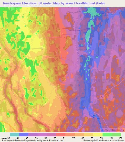 Raudsepani,Estonia Elevation Map