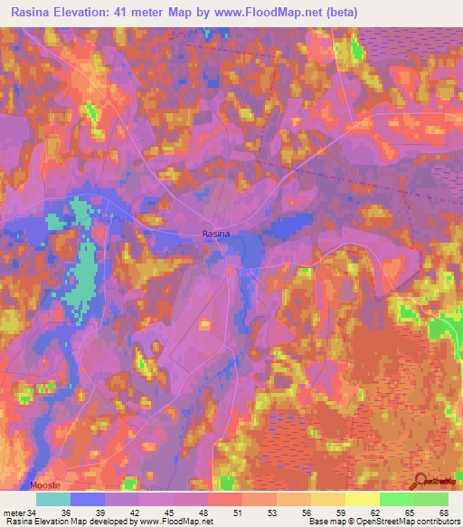 Rasina,Estonia Elevation Map