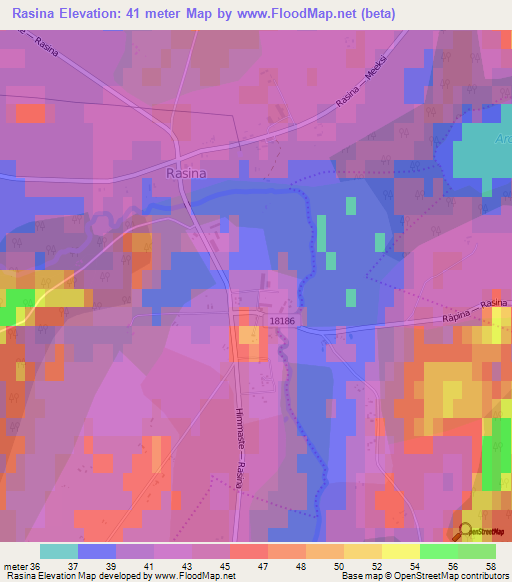 Rasina,Estonia Elevation Map