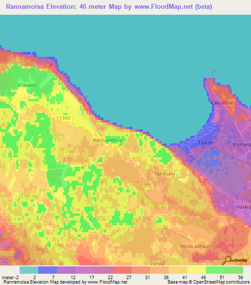 Rannamoisa,Estonia Elevation Map