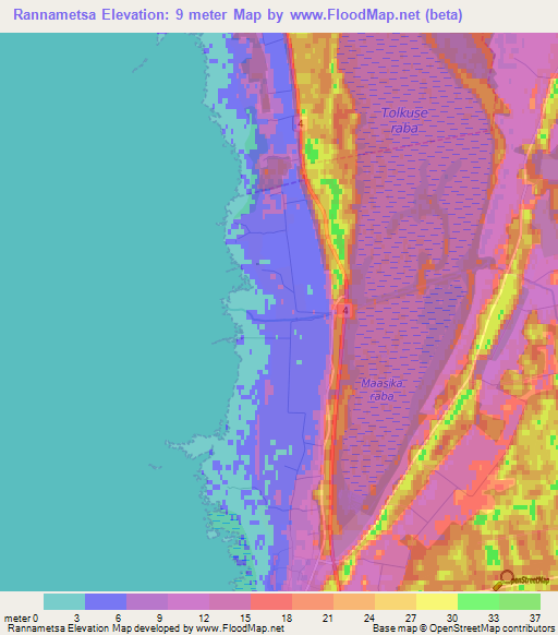 Rannametsa,Estonia Elevation Map