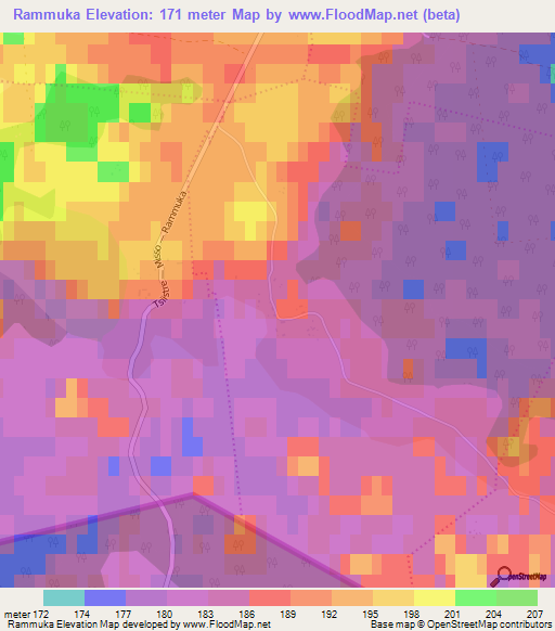 Rammuka,Estonia Elevation Map