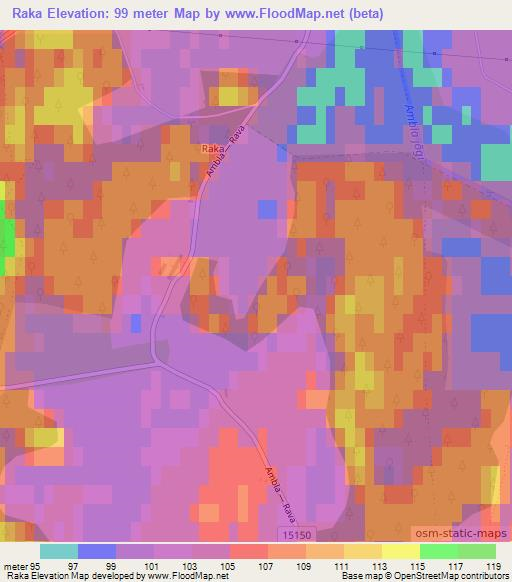 Raka,Estonia Elevation Map