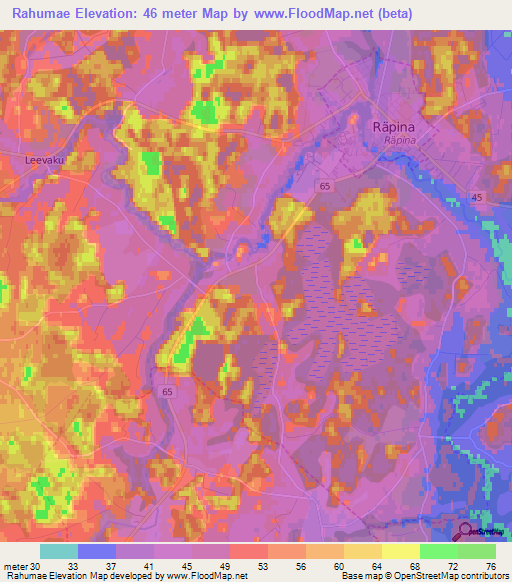 Rahumae,Estonia Elevation Map
