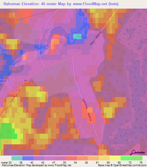 Rahumae,Estonia Elevation Map