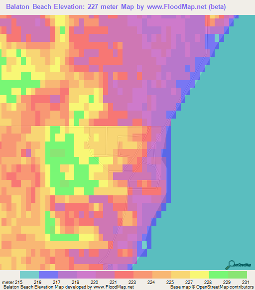 Balaton Beach,Canada Elevation Map
