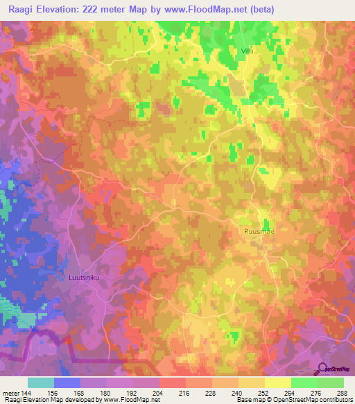 Raagi,Estonia Elevation Map