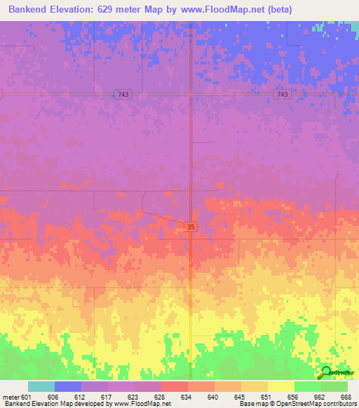 Bankend,Canada Elevation Map