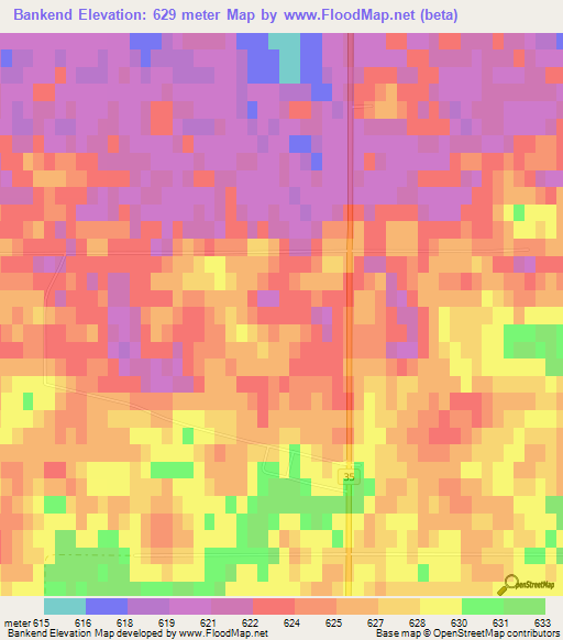 Bankend,Canada Elevation Map
