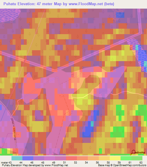 Puhatu,Estonia Elevation Map
