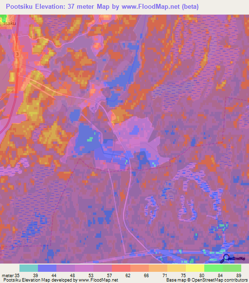 Pootsiku,Estonia Elevation Map