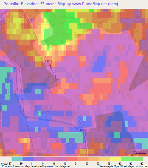 Pootsiku,Estonia Elevation Map