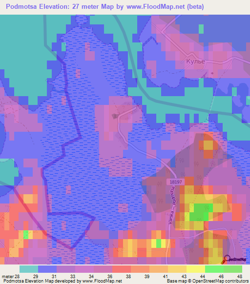 Podmotsa,Estonia Elevation Map