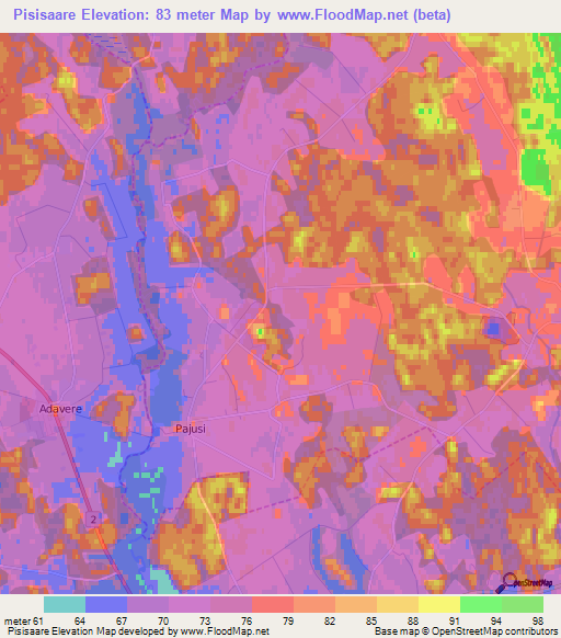 Pisisaare,Estonia Elevation Map