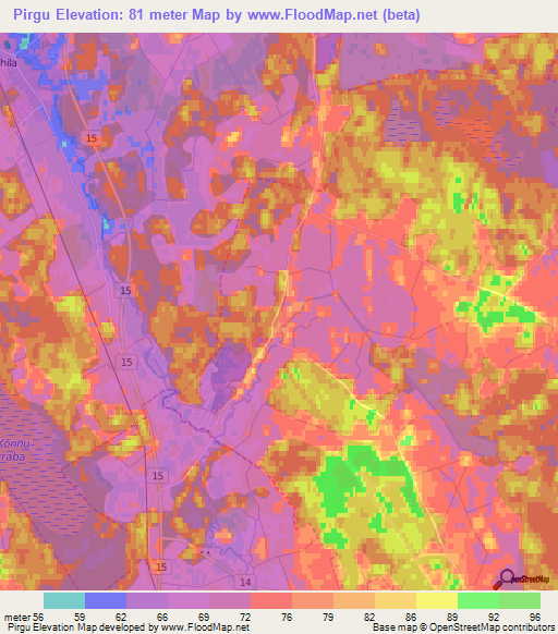 Pirgu,Estonia Elevation Map