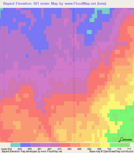 Bayard,Canada Elevation Map