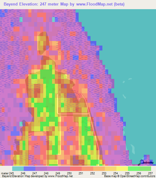 Bayend,Canada Elevation Map