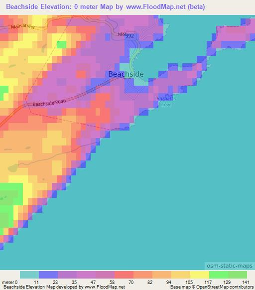 Beachside,Canada Elevation Map