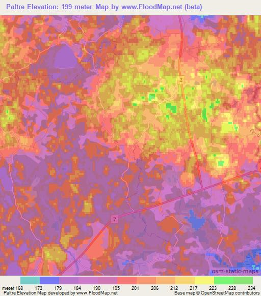 Paltre,Estonia Elevation Map