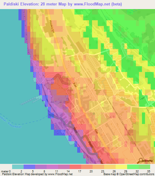 Paldiski,Estonia Elevation Map