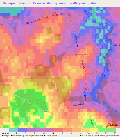 Bedeque,Canada Elevation Map
