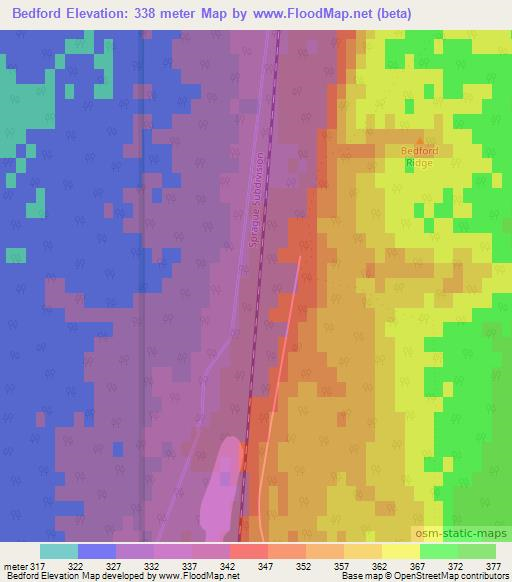 Elevation of Bedford,Canada Elevation Map, Topography, Contour
