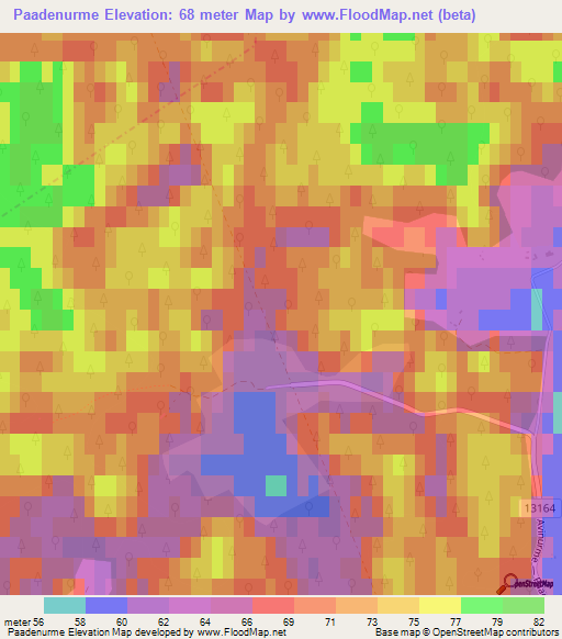 Paadenurme,Estonia Elevation Map